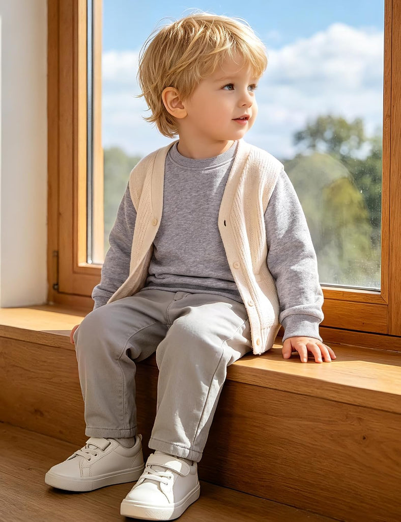 Toddler Boy Fleece Sweatshirt Long Sleeve Crewneck Shirt