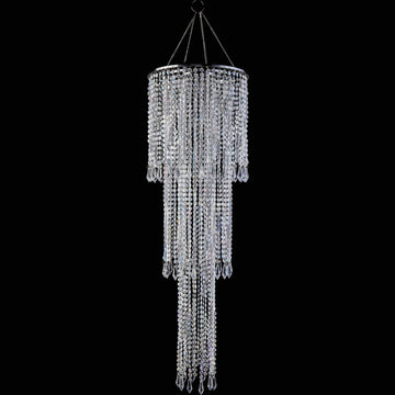 3 Tiers Modern Sparkling Acrylic Beaded Hanging Chandelier Shade