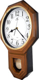 Traditional Schoolhouse Easy to Read Regulator Wall Clock, Chiming Wall Clocks with Pendulum & Westminster Chime Hourly, Schoolhouse...