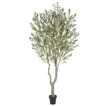 Super Full Faux Olive Tree, 10FT Artificial Olive Tree Indoor, Fake Silk Trees with Realistic Leaves and Lifelike