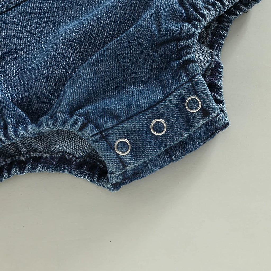 Infant Baby Boy Girl Denim Romper Sleeveless Jeans Overalls