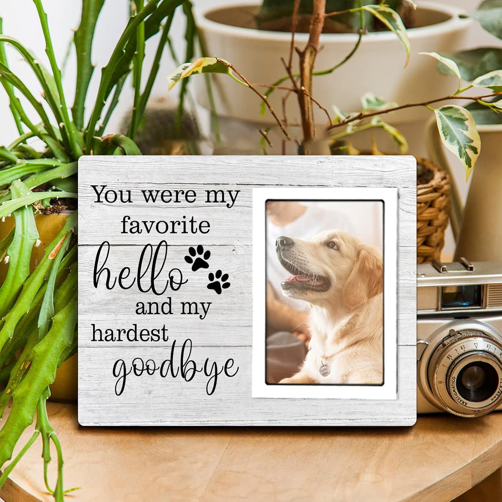 Dog Memorial Gifts for Loss of Dog, Pet Memorial Frame Fits 5x7