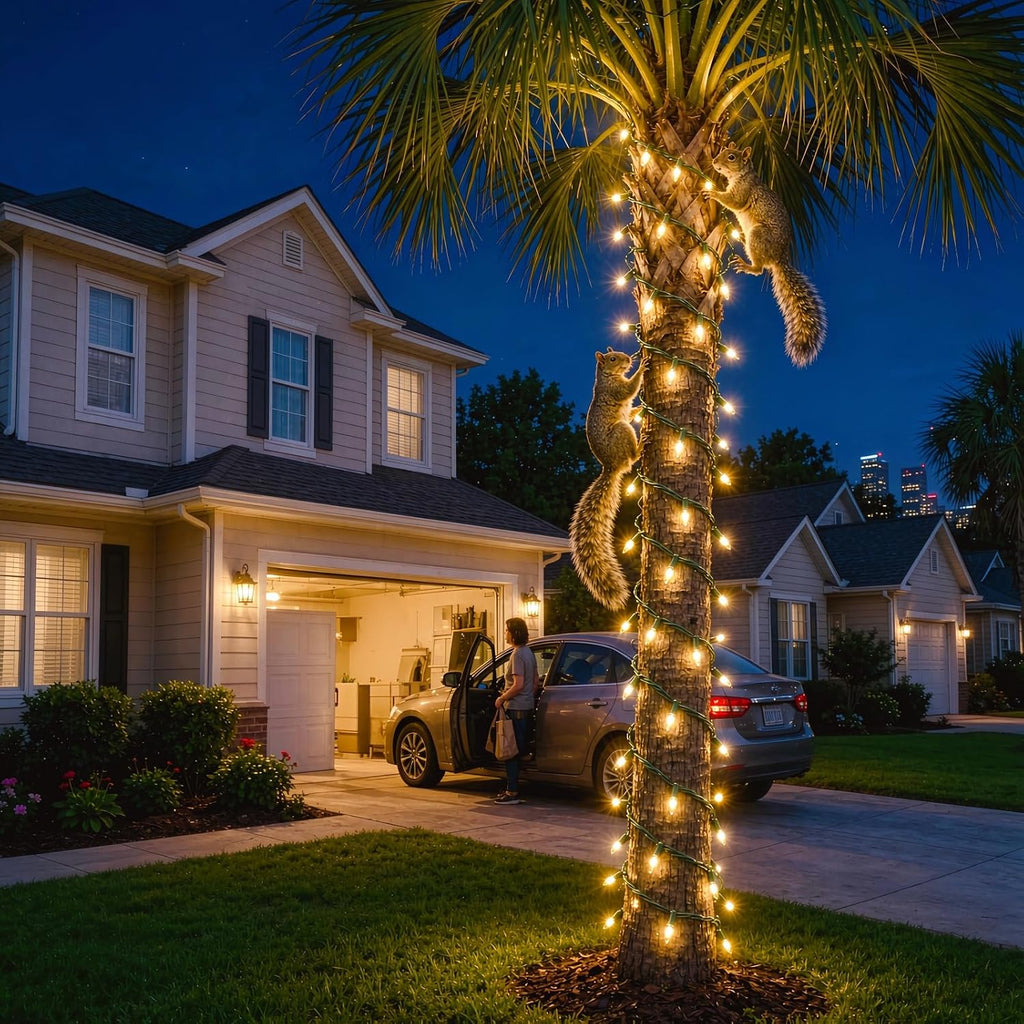 150 LED Warm White Christmas Lights, UL Certified 22# Green Wire 50 Ft, Commercial Grade Decorative Lighting String