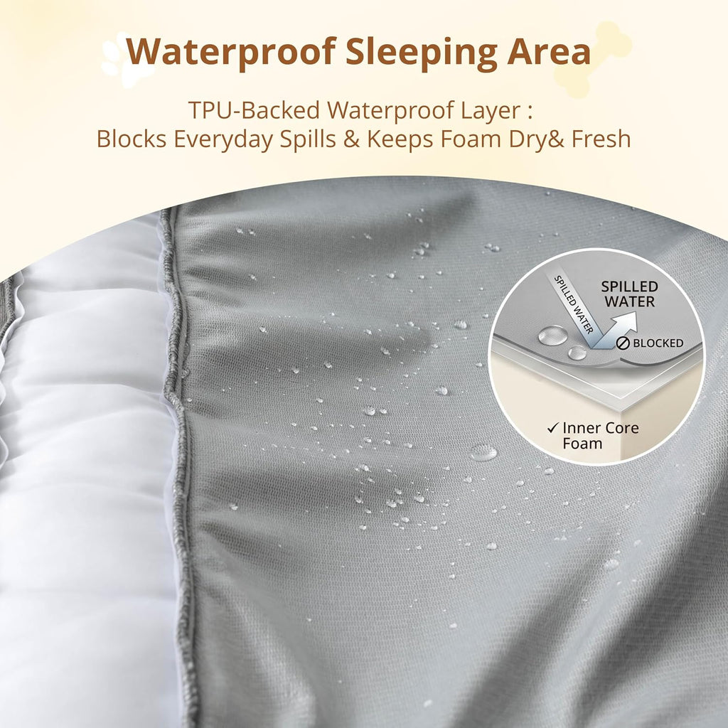 Orthopedic Large Dog Bed, Waterproof Washable L Pet Bed