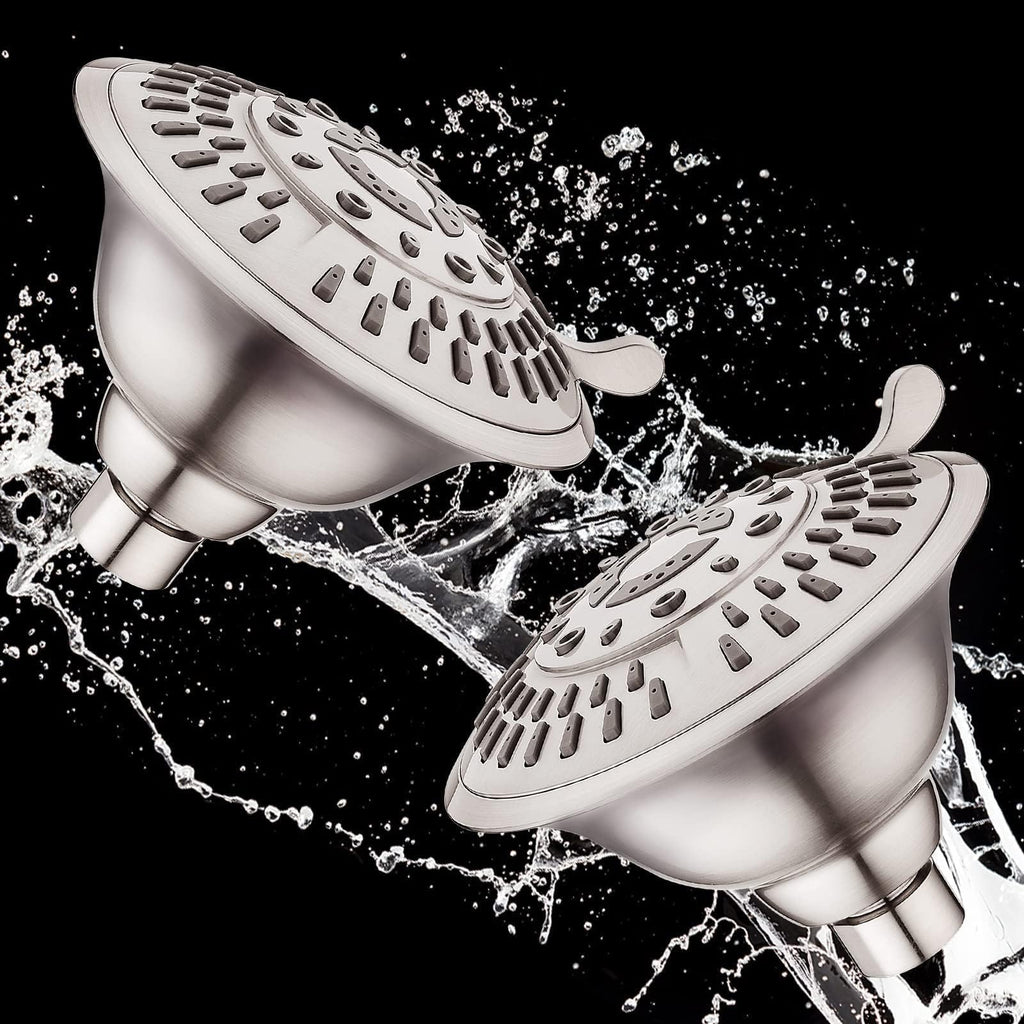 Shower Head High Pressure Rain Showerhead 5 Spray Setting Fixed Shower Head Angle Adjustable Bathroom Showerhead