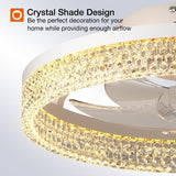 Modern Ceiling Fans with Lights and Remote, Flush Mount, 20 Inch Bladeless Ceiling Fan with Light, Low Profile Ceiling Fan, Reversible, 3CCT, Dimmable, Quiet, Ceiling Fans for Bedroom, White A101-B0DNB15FVY