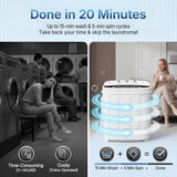 Portable Clothes Washing Machine Mini Twin Tub Washing Machine 13lbs Capacity with Spin Dryer,Compact Washer and Dryer