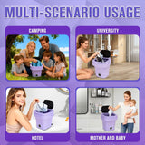Mini Washing Machine 16L Foldable Small Washer for Underwear, Socks, Baby Clothes - 3 Cleaning Modes with Spin Dryer