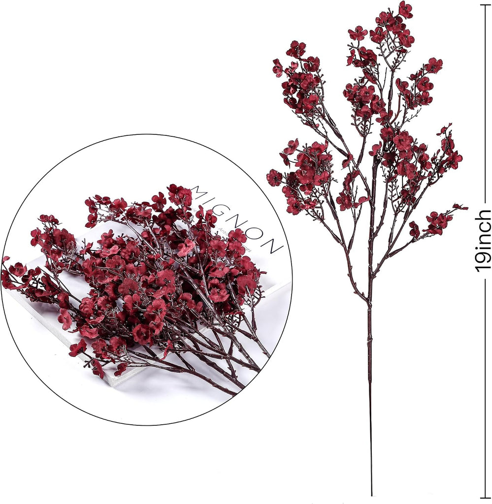 Babys Breath Artificial Flowers Gypsophila Bouquets Bulk Real Touch Fake Silk Flowers DIY Floral Arrangement - Set of 15