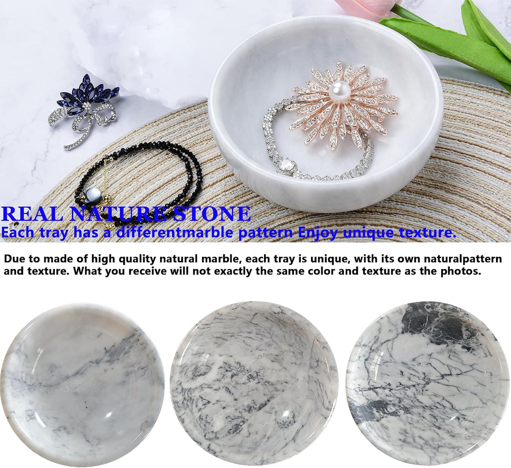 Jewelry Dish,Natural Marble Jewelry Dish,Trinket Tray,Ring Holder,Key Bowl,Unique Jewelry Tray Decoration,Mother's
