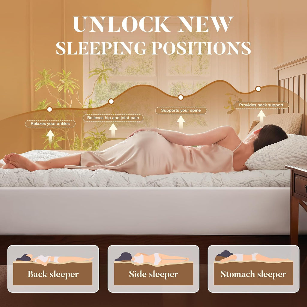 King Size Mattress Topper, Thick Pillow Top Mattress Pad,Up to 21 Inch Deep Pocket,Soft Breathable Mattress Pad for