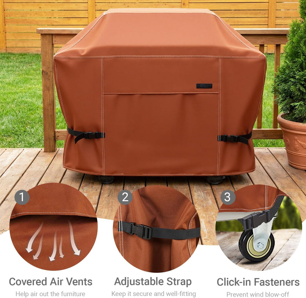 BBQ Grill Cover 56 inch Heavy Duty Waterproof Outdoor 2-3 Burners Gas Grill Cover for Outside Weber, Char-Broil