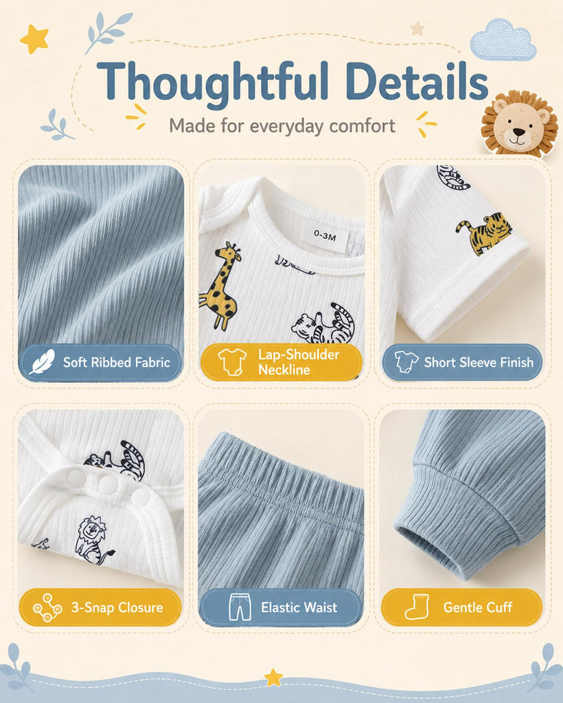 Newborn Baby Boy Clothes Infant Outfits 20 Piece Layette Gift Set Bodysuits Pants Hats Romper Clothing