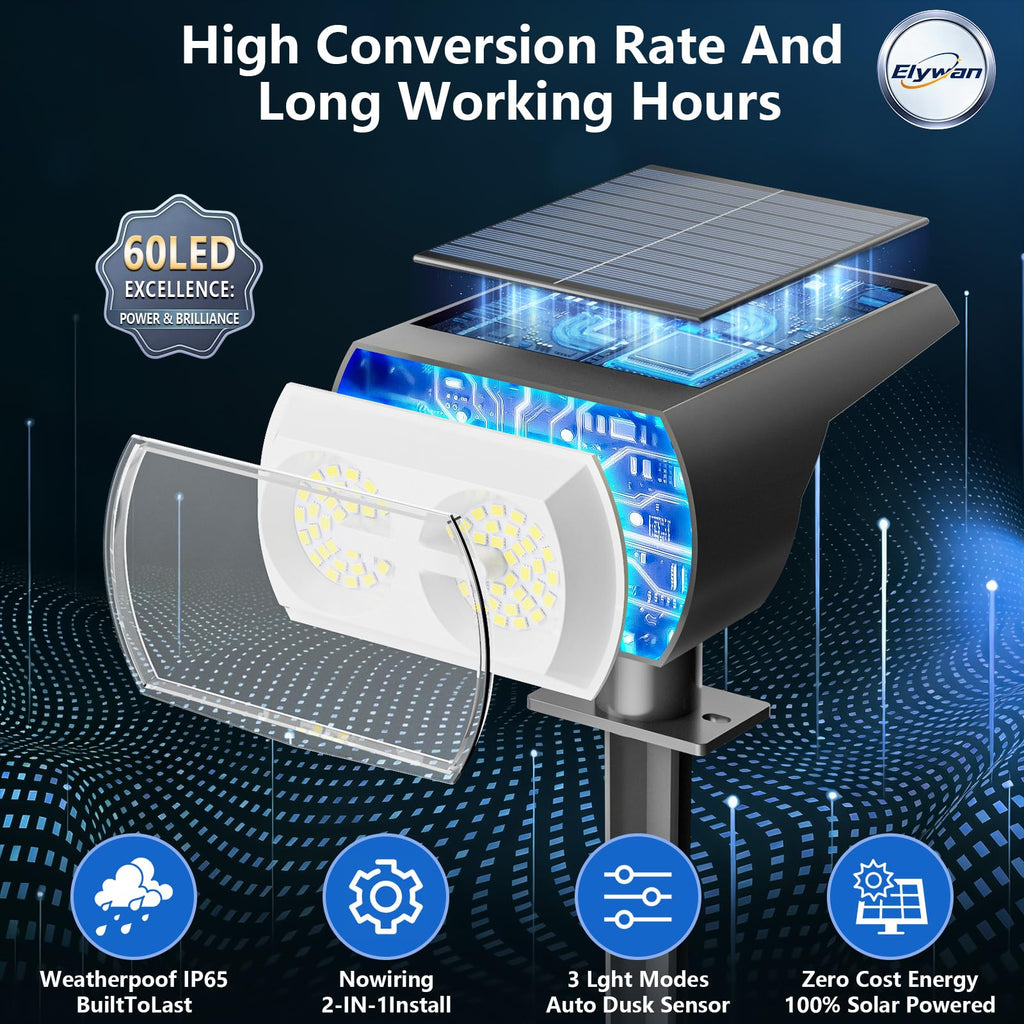 4 Pack Solar Spot Lights Outdoor Waterproof IP65