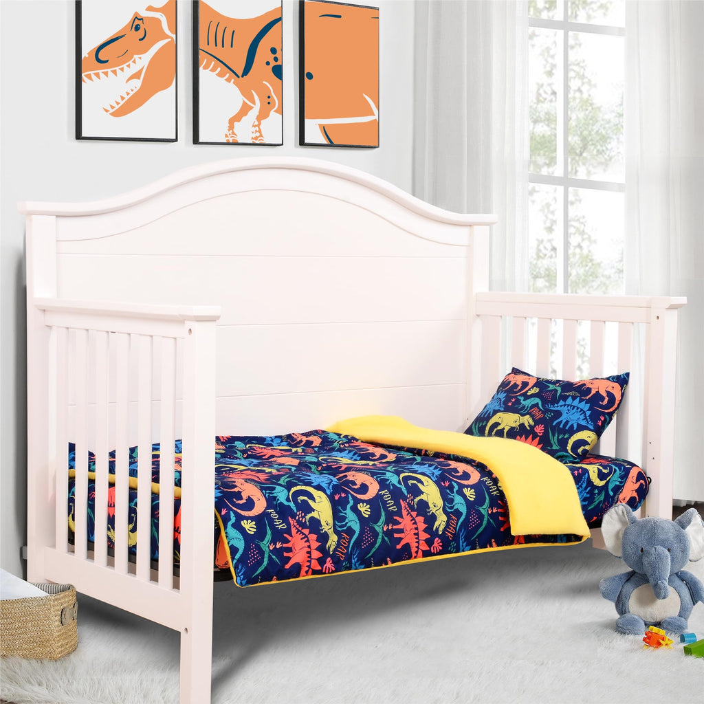 3 Piece Crib Bedding Set for Boys,Dinosaur,Quilt,Sheet&Pillowcase
