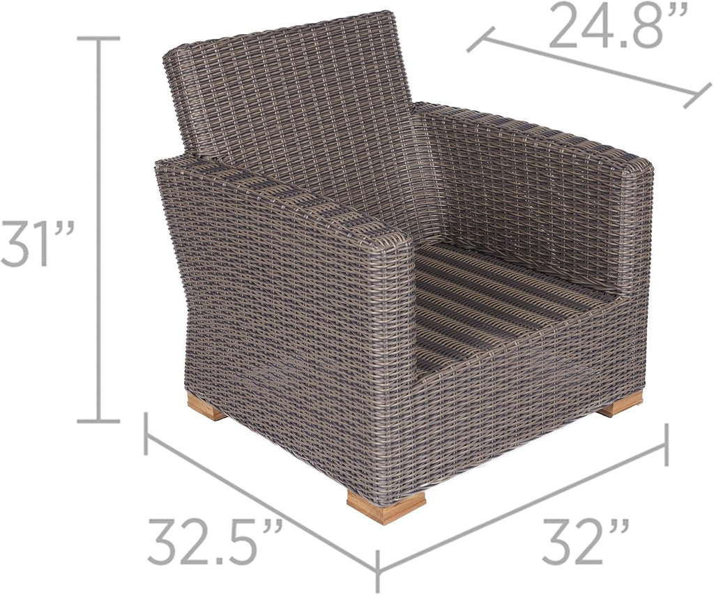 Sanibel Club Teak Chair, Granite