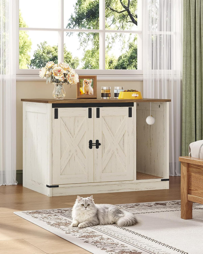 Cat Litter Box Enclosure, Hidden Litter Box Cabinet Furniture