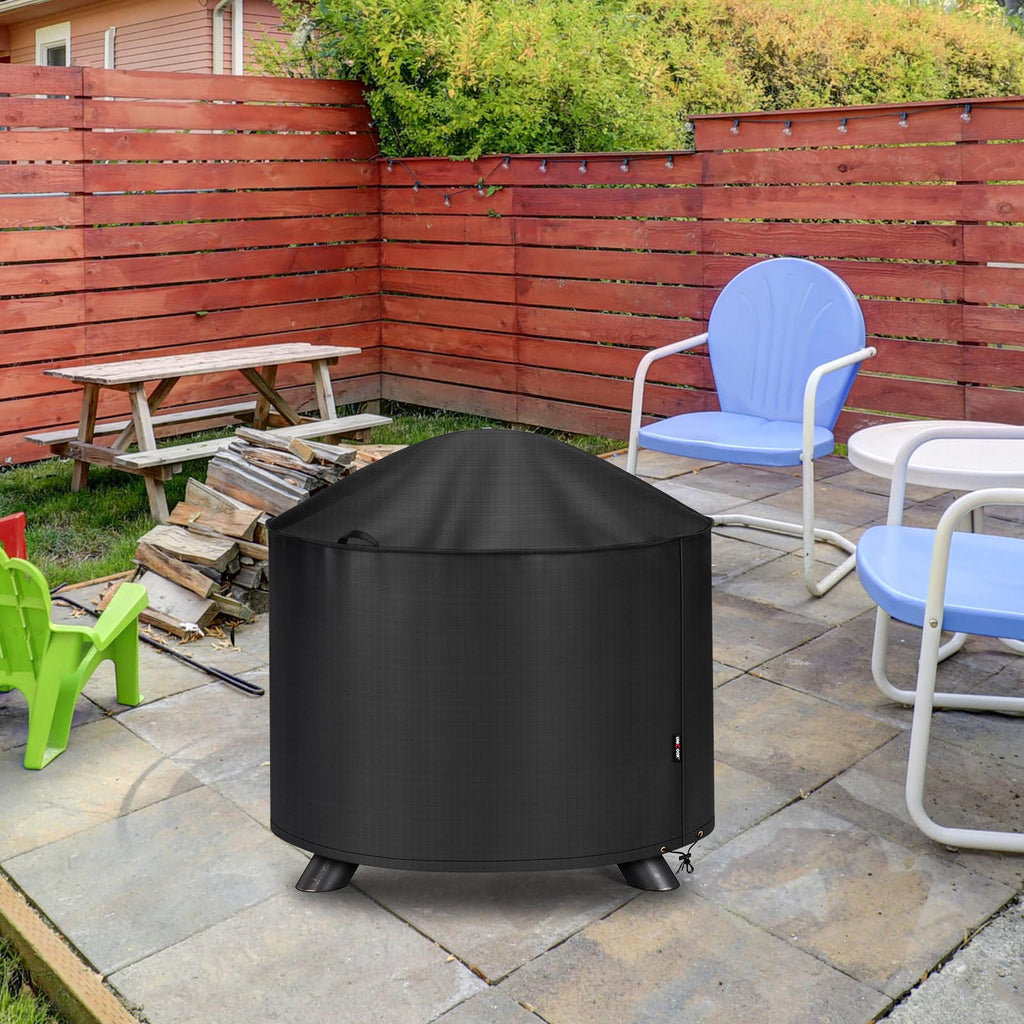 Round Fire Pit Cove/Fire Table Cover Waterproof, 36" Dia x 24" H