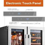 24 Inch Wine and Beverage Refrigerator - Panel Ready Fridge, 60 Can & 20 Bottle 