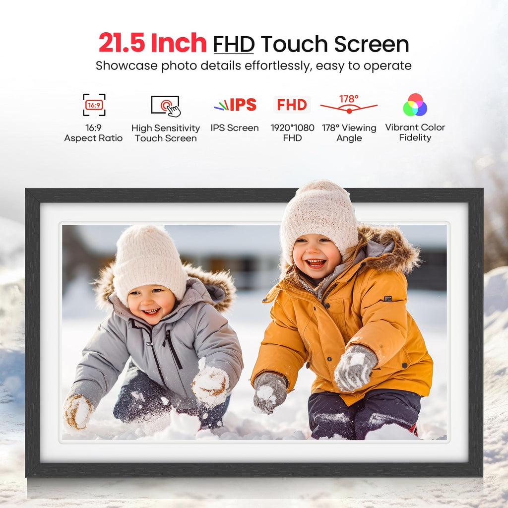 64GB Frameo 21.5" Digital Picture Frame Large WiFi Electronic Photo Frames