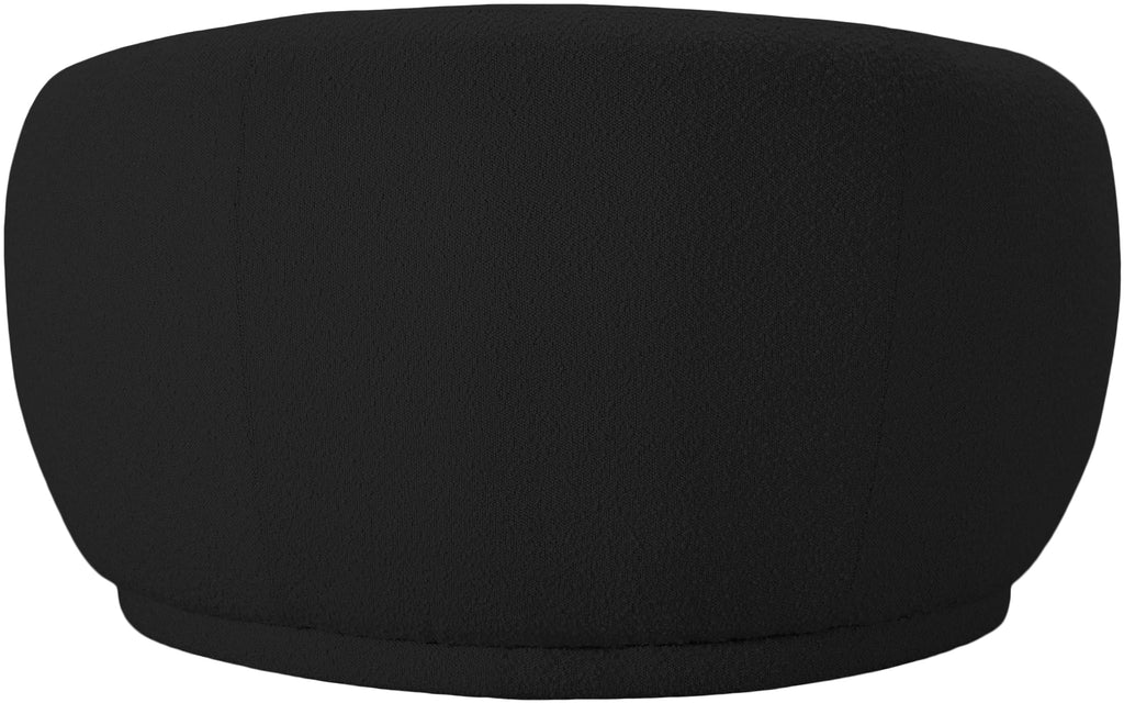 693Black-C Hyde Collection Modern | Contemporary Boucle Fabric Upholstered Accent Chair with Rounded Back, Black, 42"