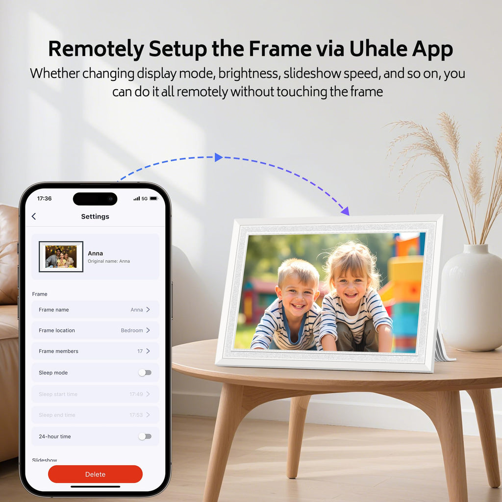 Uhale 10.1" Digital Picture Frame 32GB Momery WiFi Electronic Photo Frame