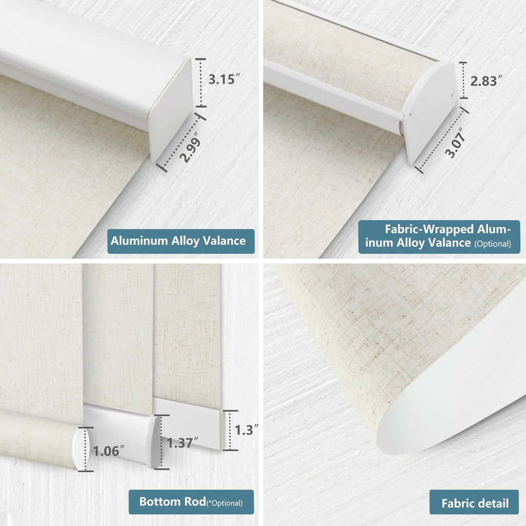 Motorized Blinds with Remote, 100% Blackout, Voice Controlled