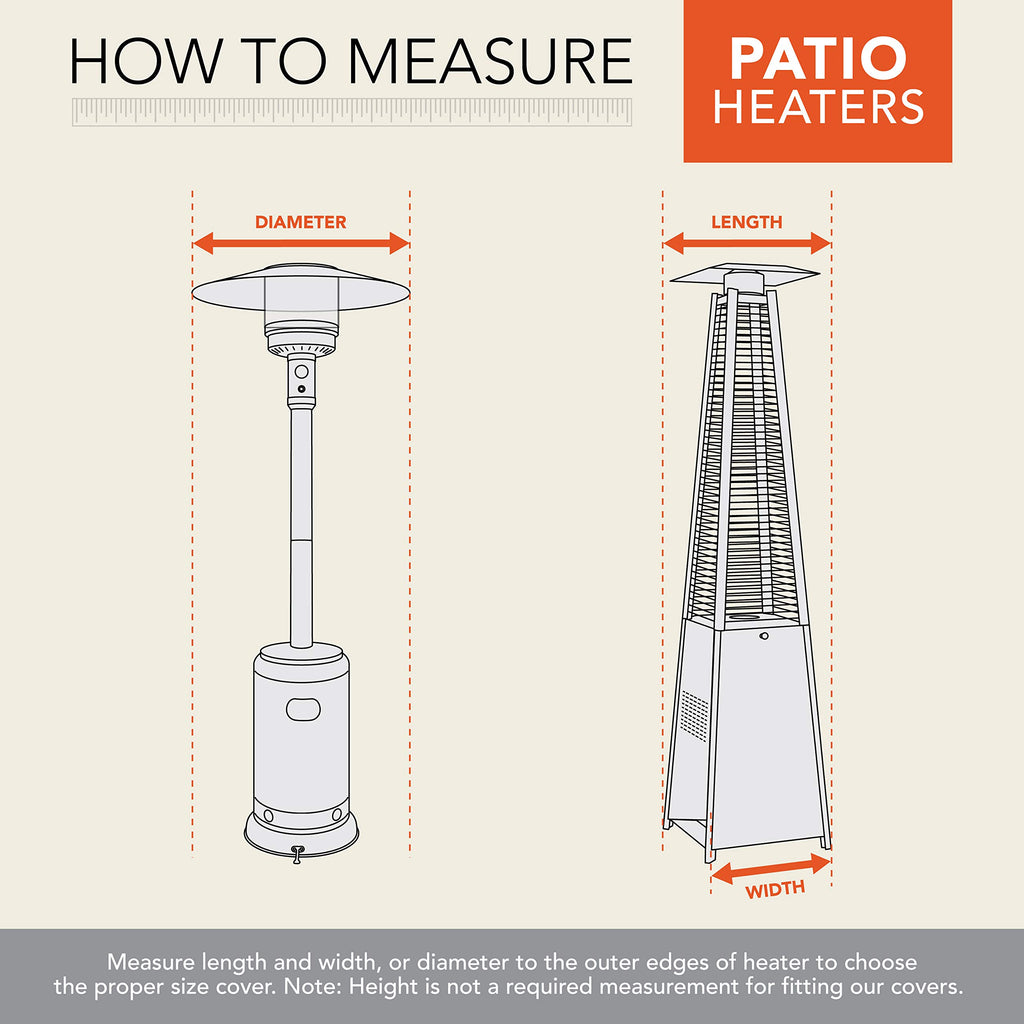 Monterey Pyramid Torch Patio Heater Cover - UV-Resistant and Water-Resistant Fabric - Heavy-Duty Outdoor Furniture