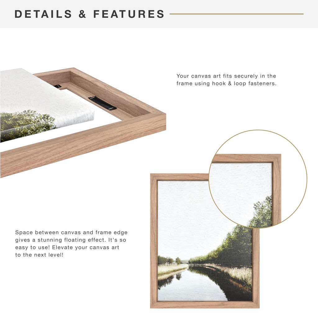 Canvas Float Frame, 8x10, Walnut