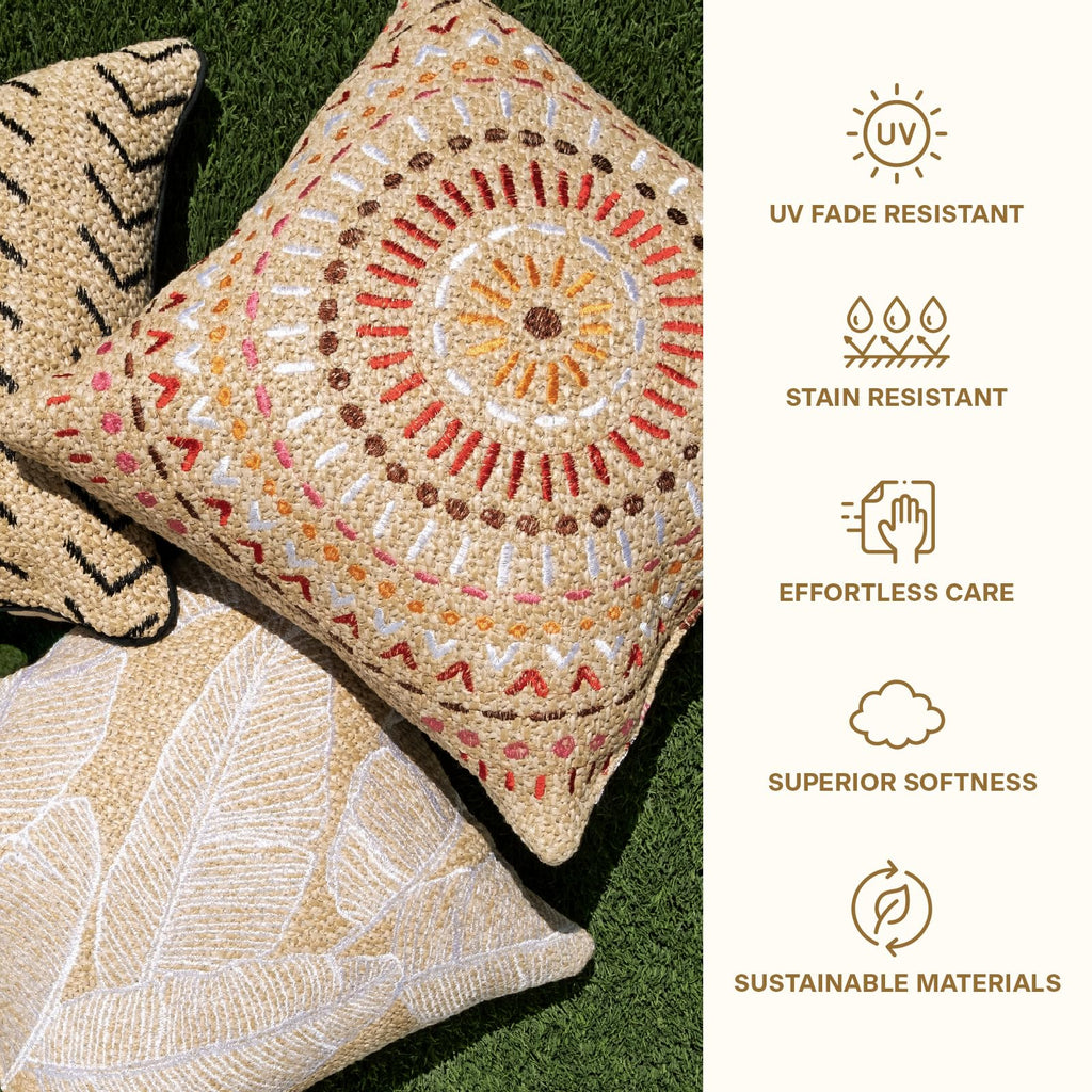 Outdoor Square Toss Pillows Furniture, 17 x 17, 2-Pack