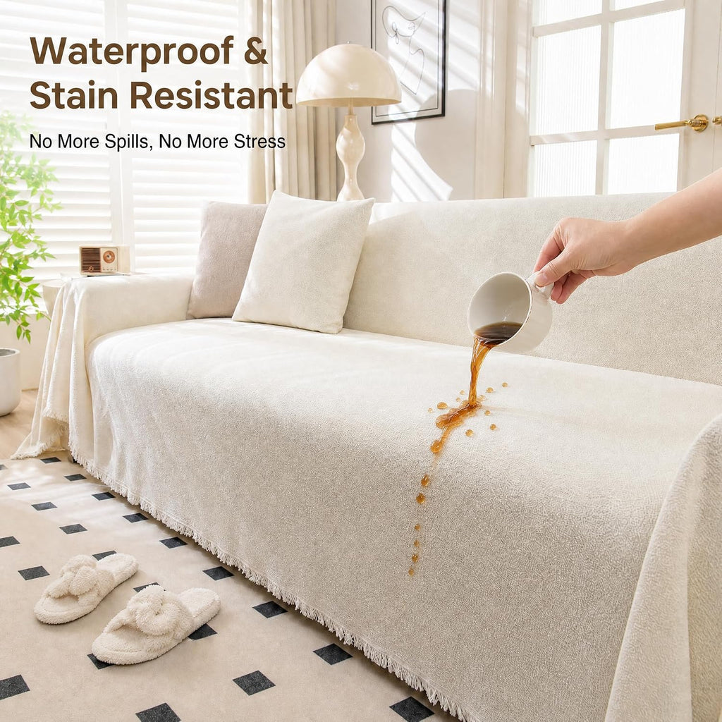 Boho Waterproof Couch Covers for Pets, Sofa Covers for Pets Washable, Sofa Covers for 2 Cushion Couch Furniture
