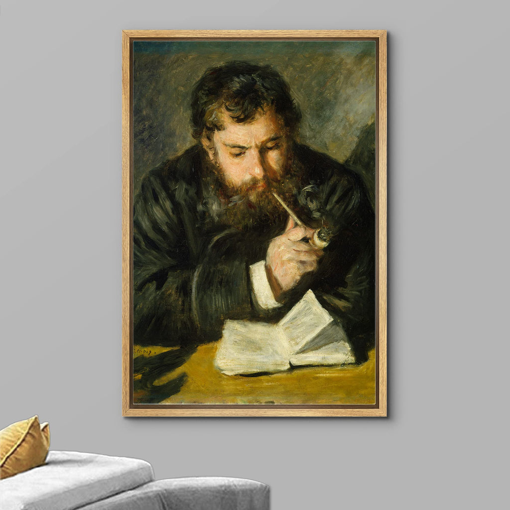 Framed Canvas Print Wall Art The Reader Renoir Claude Monet Classical Illustrations Fine Art Decorative Vintage