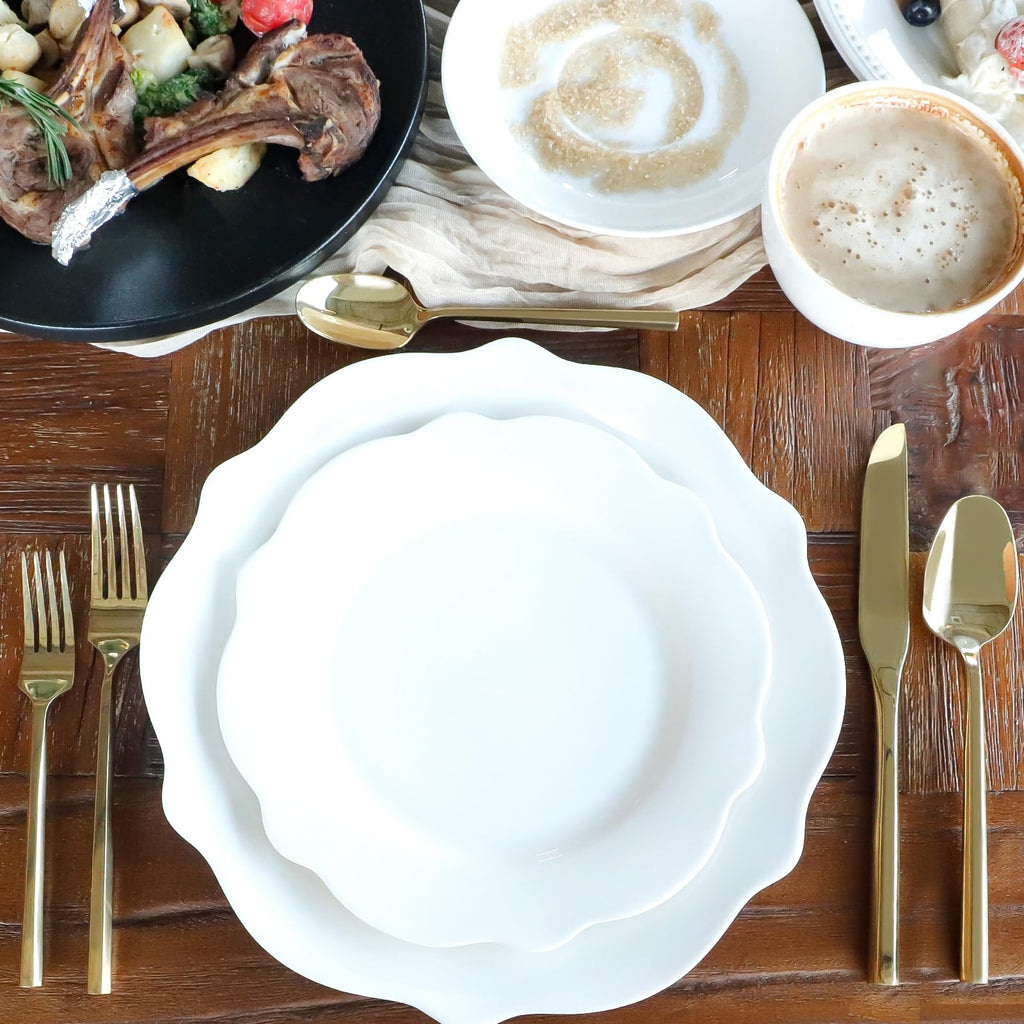 Gold Silverware Set with Hexagon Handle 20 Pieces Service for 4