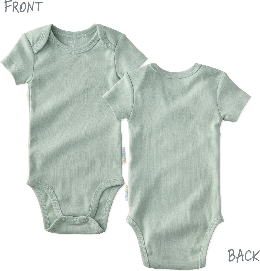 Baby Avery pack Short Sleeve Bodysuits 100% Organic Cotton for Baby Boys & Girls