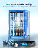 4.5 Cu.ft Beverage Refrigerator and Cooler, 145 Can Mini fridge with Glass Door 