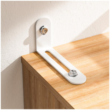 16-Pack Metal Anti-Tip Furniture Anchors Kit for Baby Proofing & Earthquake