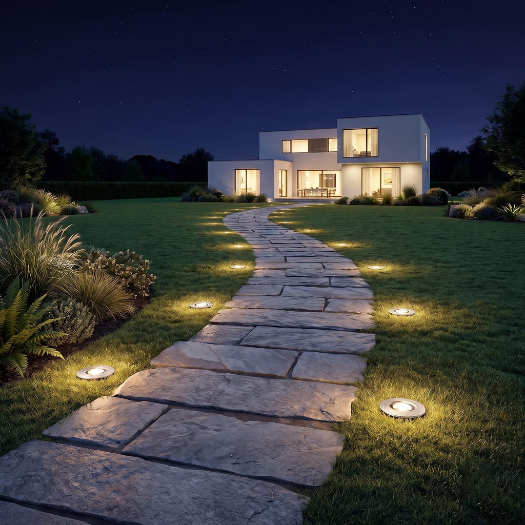 12V AC 7LM LED Low Voltage In Ground Lights 0.6W 6PK