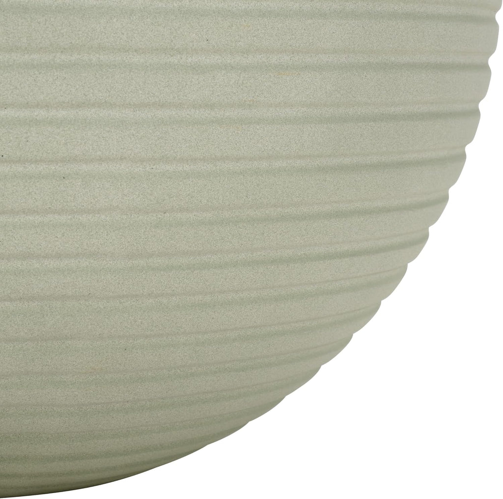 Outdoor Patio Furniture Collection - Mora Sage Ficonstone Planter Pot, Fully Assembled Decorative Outdoor Planter