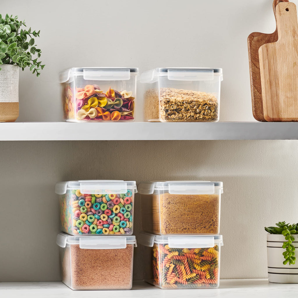 Large Airtight Food Storage Containers with Lids Set of 4 3.2L - 102 fl. oz Pasta storage Containers, BPA Free