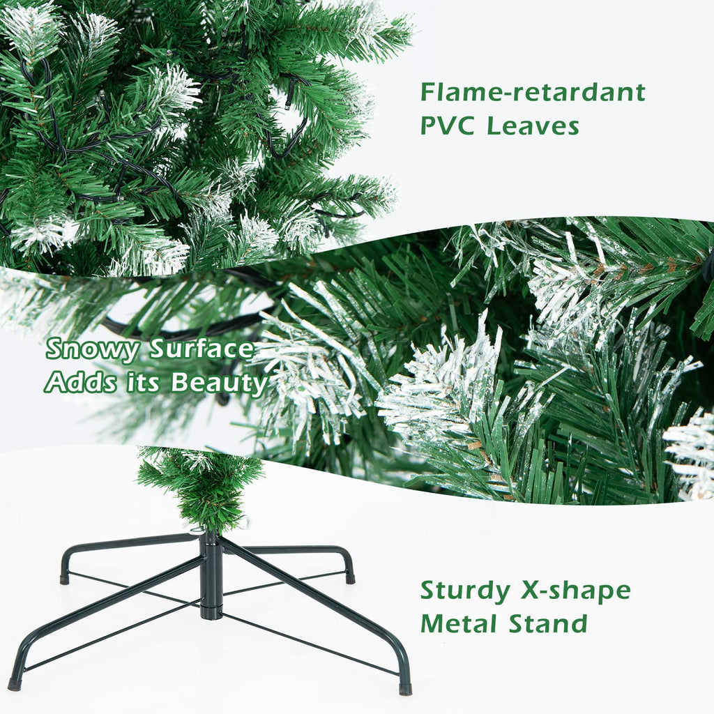 7.5FT Pre-Lit Upside Down Christmas Tree with 400 LED Lights