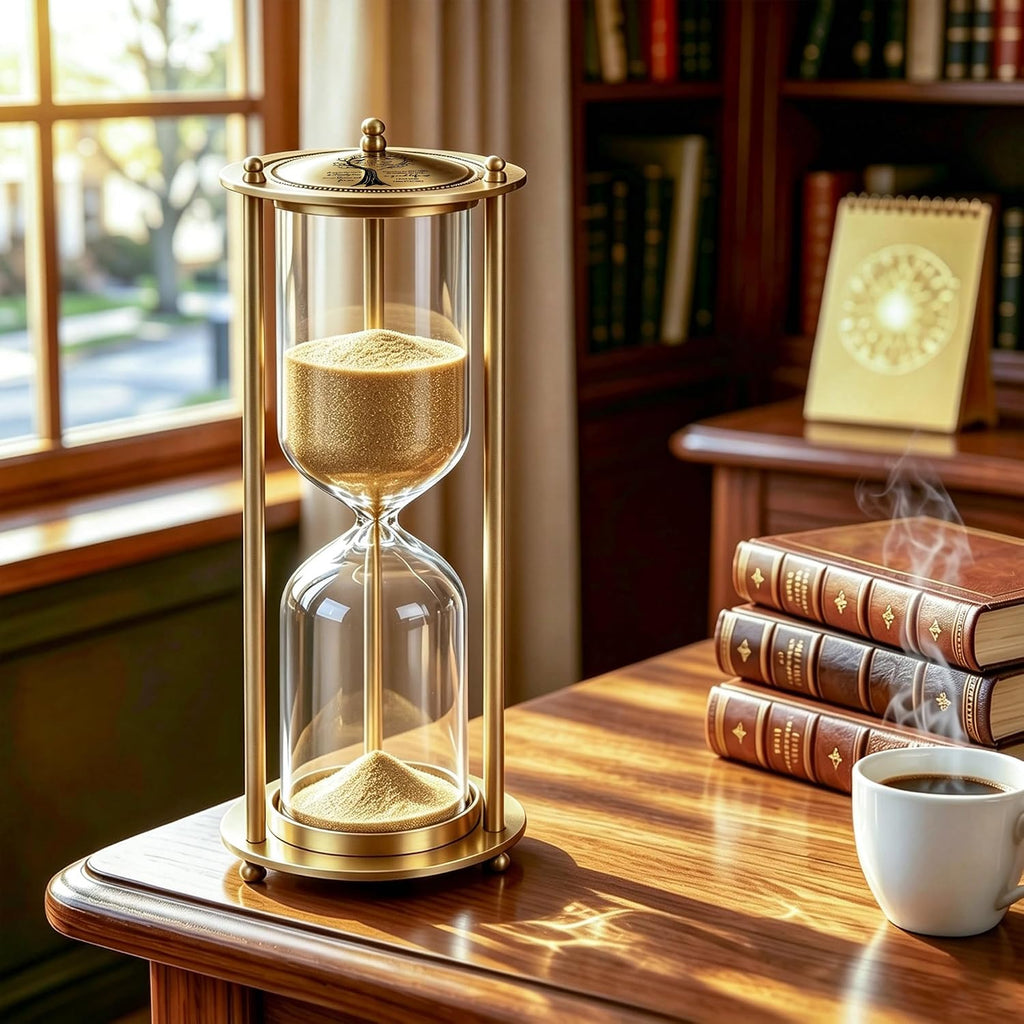 Butterfly Memorial Hourglass Urn for Ashes - Brass Finish