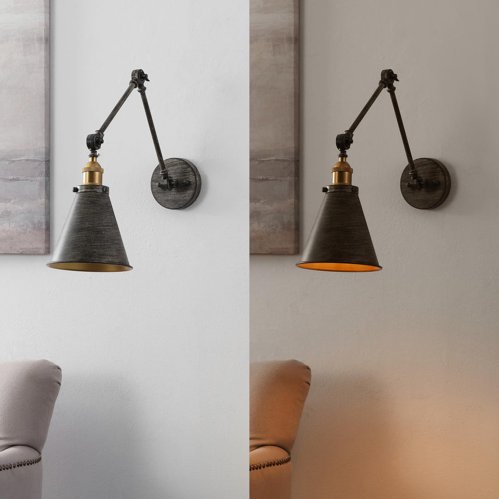 Rover 1-Light Wall Sconce 7", Rustic Dark Gray