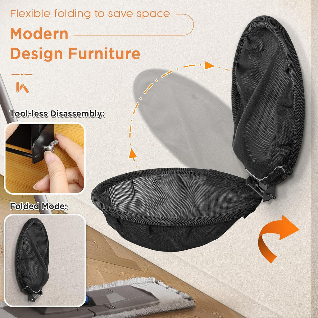Cat Hammock Wall Mounted, Foldable & Stable Cat Beds- Breathable Cat Wall Shelves for Sleeping, Playing, Climbing