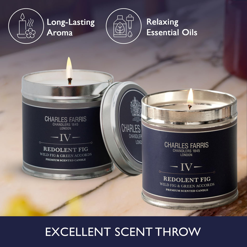 Luxury Scented Candle - Tin, Hand-Poured, Long Lasting, Clean Burning, 300g / 10.5oz, Burns for up to 40 Hours, Made