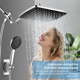 Rain Shower Head with Handheld, 11.8 Inch High Pressure Handheld Shower with Multi Spray Modes
