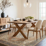 9x12 Washable Area Rugs Terracotta with Vintage Orient Design, Soft Rug