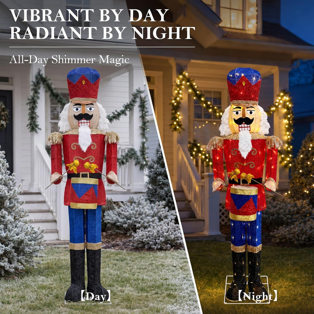 5FT Large Lighted Nutcracker Christmas Decoration Outdoor Blue