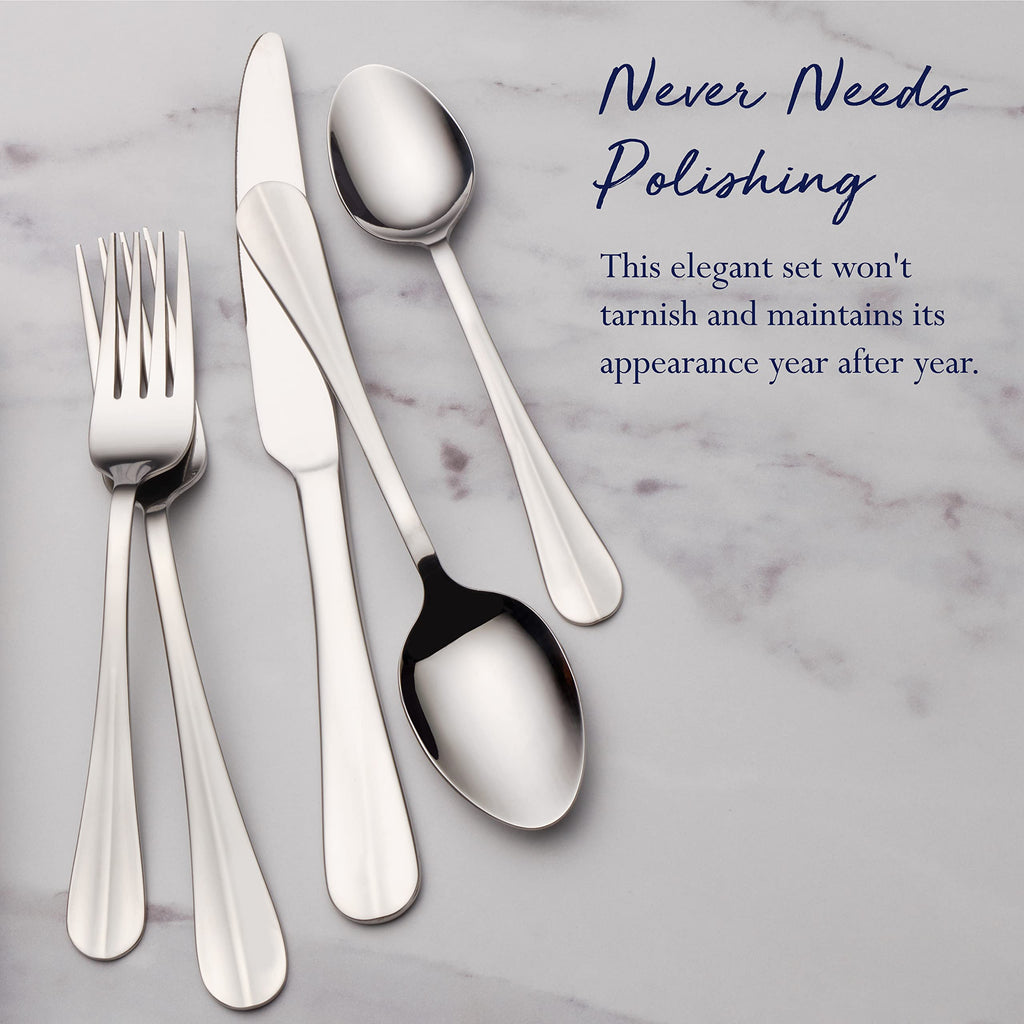 Simplicity 53-Piece 18/0 Stainless Steel Flatware Set