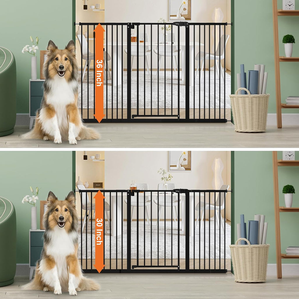 36" Extra Tall Baby Gate for Stairs, 29"-55" Wide Auto Close Dog Gate