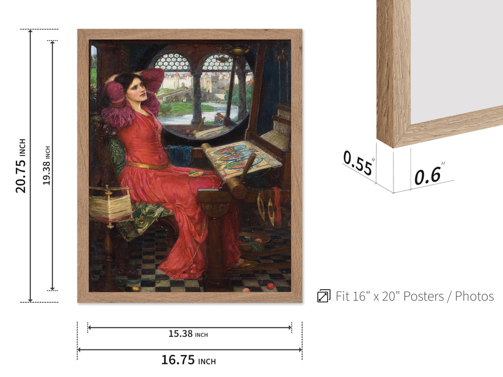 Master Vintage I am Half Sick of Shadows Print - John William Waterhouse Poster - Lady of Shalott Art - Woman Weaving
